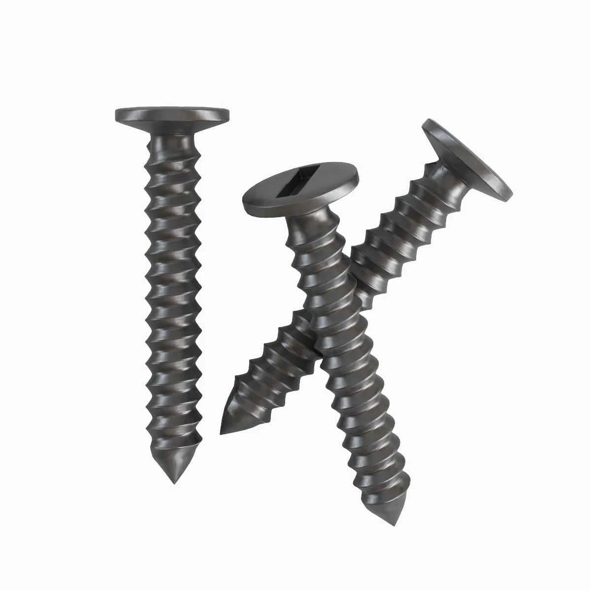 Aluminium Screw 02 3D Model .c4d .max .obj .3ds .fbx .stl .blend 