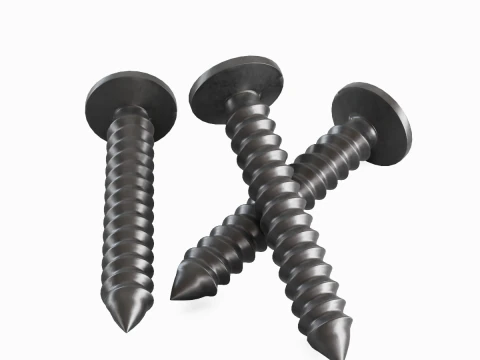 Aluminium Screw 02 3D Model
