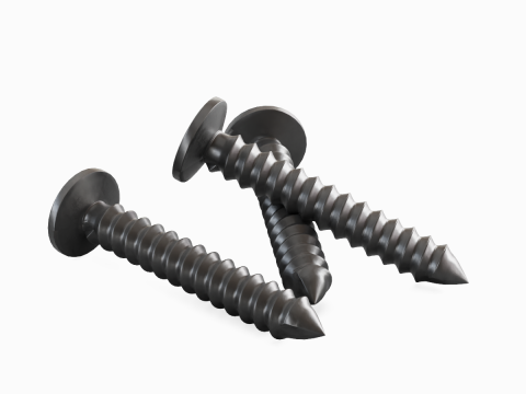 Aluminium Screw 02 3D Модель