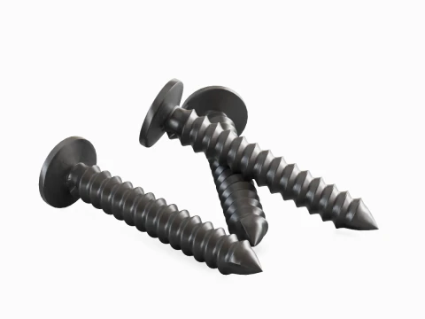 Aluminium Screw 02 3D Model