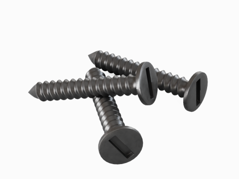 Aluminium Screw 02 3D Модель