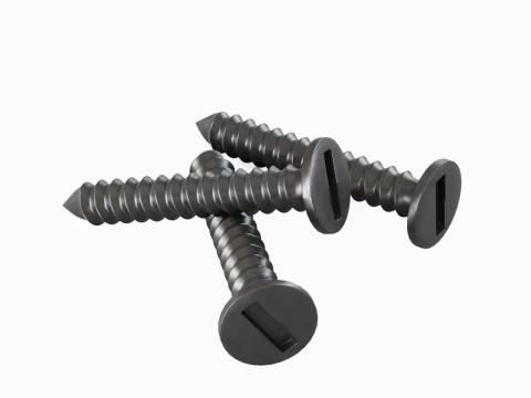 Aluminium Screw 02 3D Model
