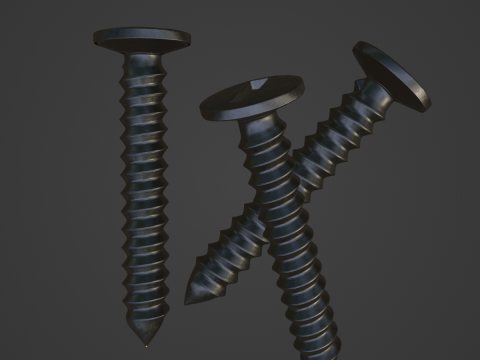 Aluminium Screw 02 3D Модель