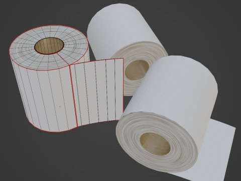 Toilet Papers 01 3D Model