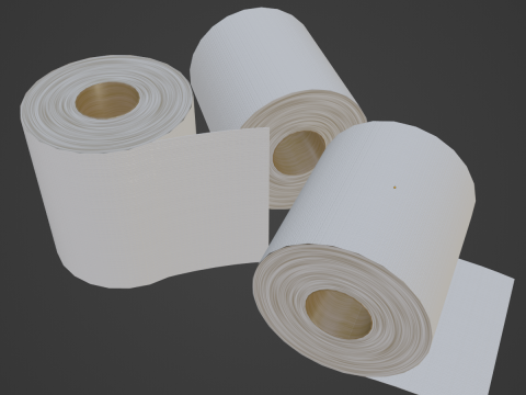 Toilet Papers 02 3Dモデル