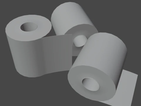 Toilet Papers 02 3D Model