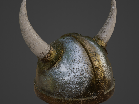 Viking Helmet 01 Model 3D