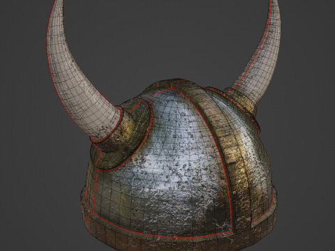 Viking Helmet 01 Model 3D