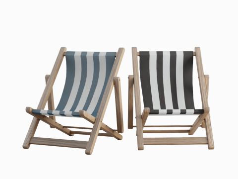 Beach Chair Deck 01 3Dモデル