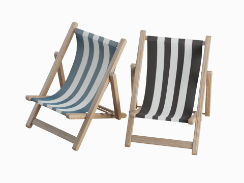 Beach Chair Deck 01 Modelo 3D