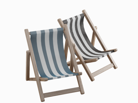 Beach Chair Deck 01 Modelo 3D