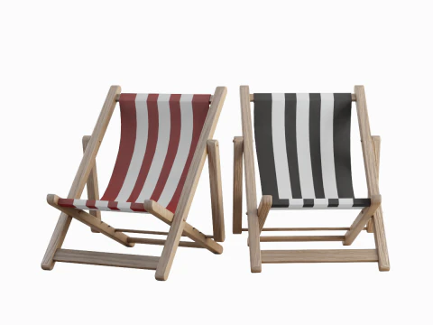 Chaise de plage pont 02 Modèle 3D