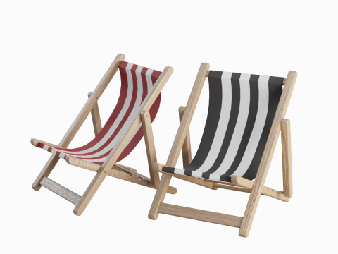 Beach Chair Deck 02 Modello 3D