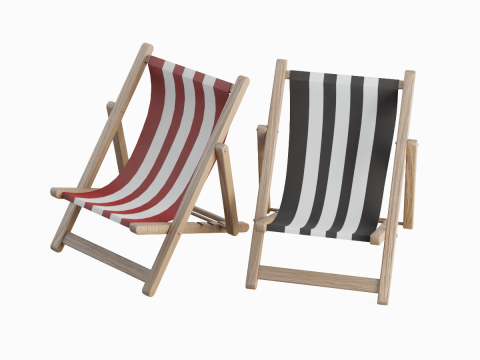 Beach Chair Deck 02 Modello 3D
