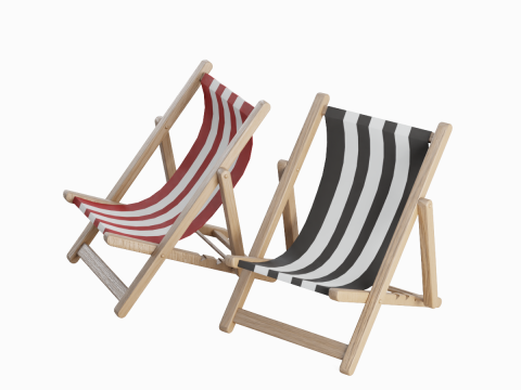 Beach Chair Deck 02 Modello 3D