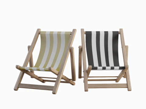 Beach Chair Deck 03 3D Model