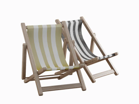 Beach Chair Deck 03 3D Model
