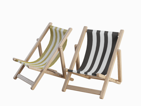 Beach Chair Deck 03 3D Модель