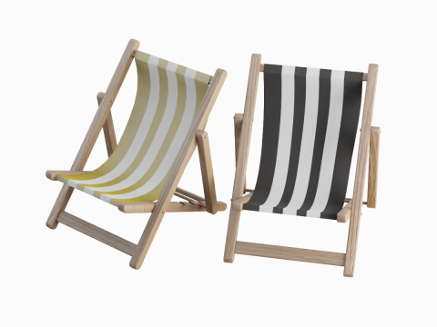 Beach Chair Deck 03 3D Модель