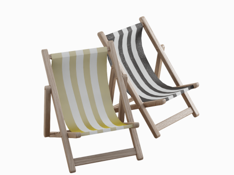 Beach Chair Deck 03 3D Модель
