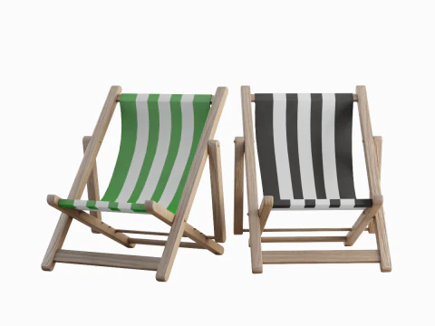 Chaise de plage pont 04 Modèle 3D
