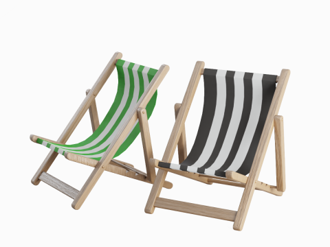 Beach Chair Deck 04 3Dモデル