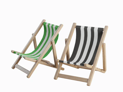 Beach Chair Deck 04 3D Model