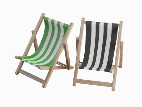 Beach Chair Deck 04 3D Model