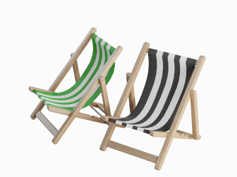 Beach Chair Deck 04 3D Model