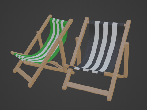 Beach Chair Deck 04 3Dモデル