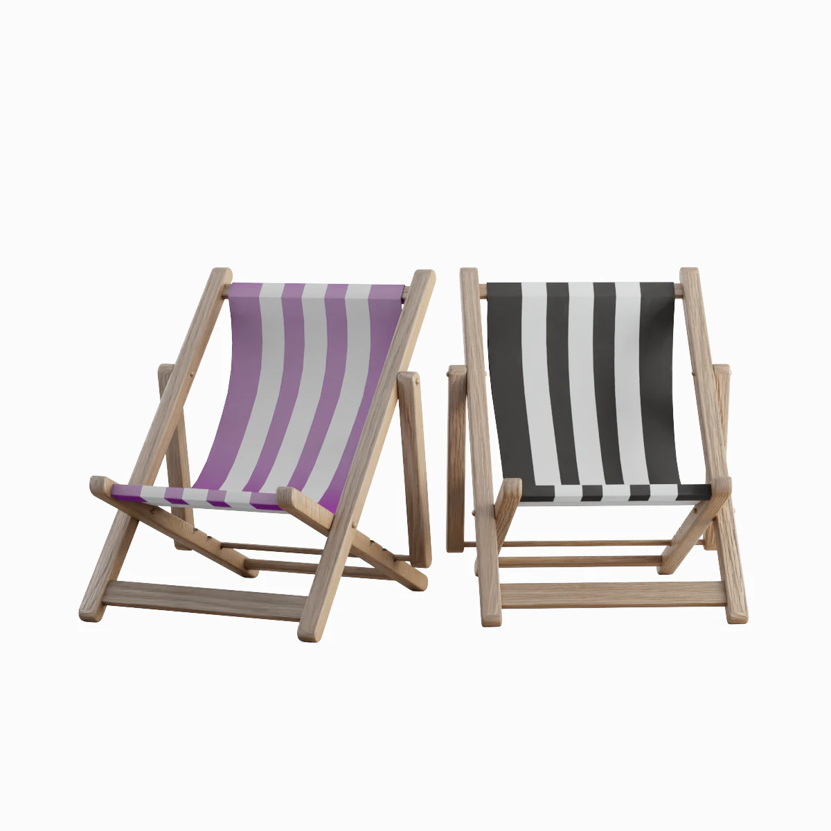 Beach Chair Deck 05 3D Model .c4d .max .obj .3ds .fbx .stl .blend 