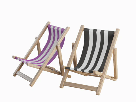 Beach Chair Deck 05 3D Model