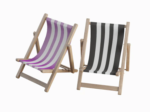 Beach Chair Deck 05 3D Model