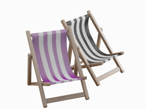 Beach Chair Deck 05 3Dモデル