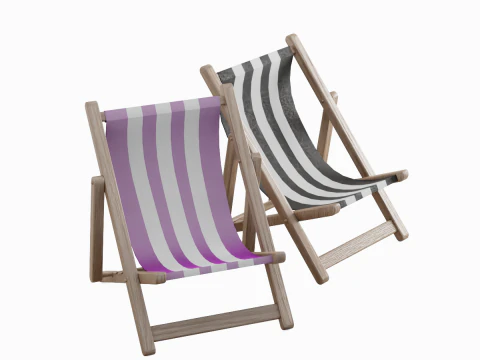 Beach Chair Deck 05 3D Model