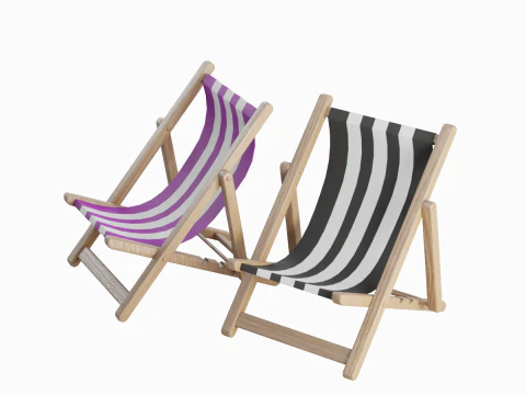 Beach Chair Deck 05 3D Model