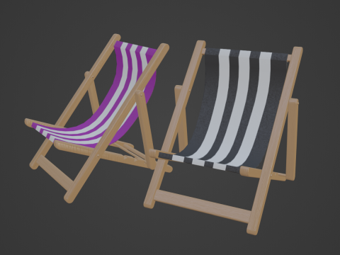 Beach Chair Deck 05 3Dモデル