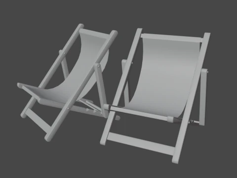 Beach Chair Deck 05 3D Model