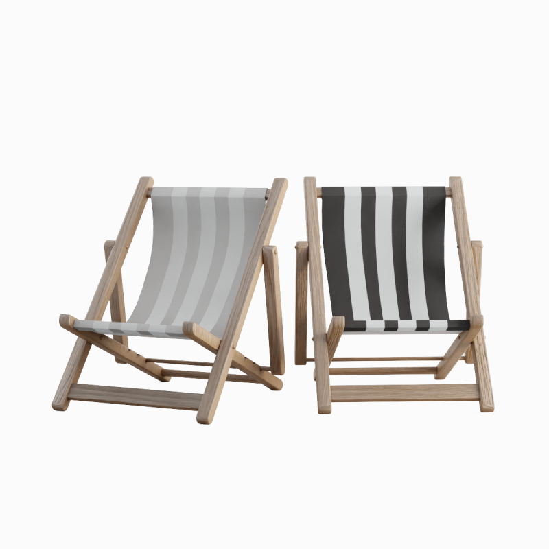 Beach Chair Deck 06 Model 3D .c4d .max .obj .3ds .fbx .stl .blend