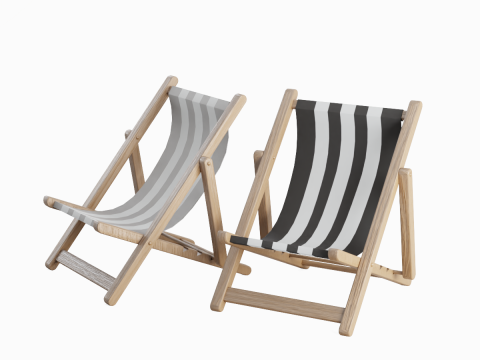 Beach Chair Deck 06 Model 3D