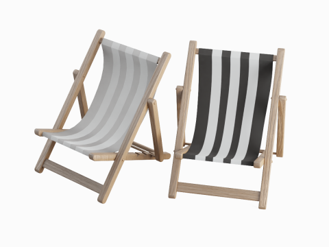 Beach Chair Deck 06 Model 3D