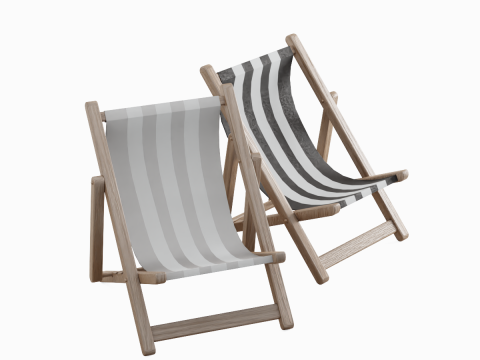 Beach Chair Deck 06 Model 3D