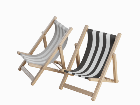 Beach Chair Deck 06 Model 3D