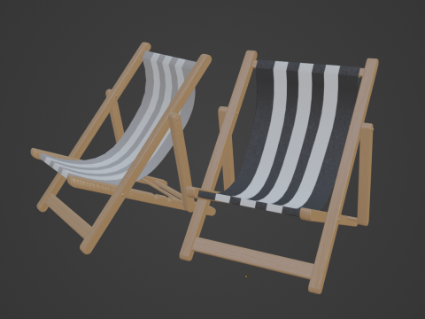Beach Chair Deck 06 Model 3D