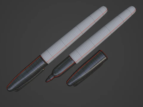 Fine Point Marker 01 3D Model