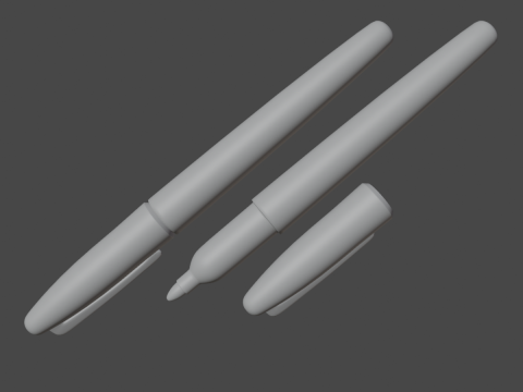 Fine Point Marker 01 3Dモデル