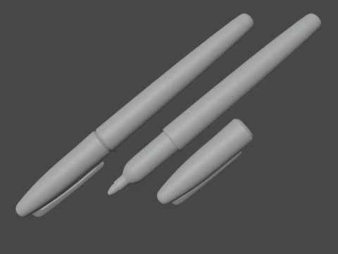 Fine Point Marker 01 3D Model