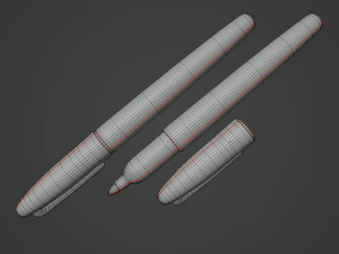 Fine Point Marker 01 3D Model