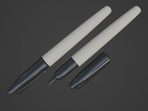 Fine Point Marker 02 3D Model