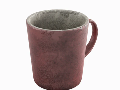 Old Dirty Coffee Cup 01 3D Model